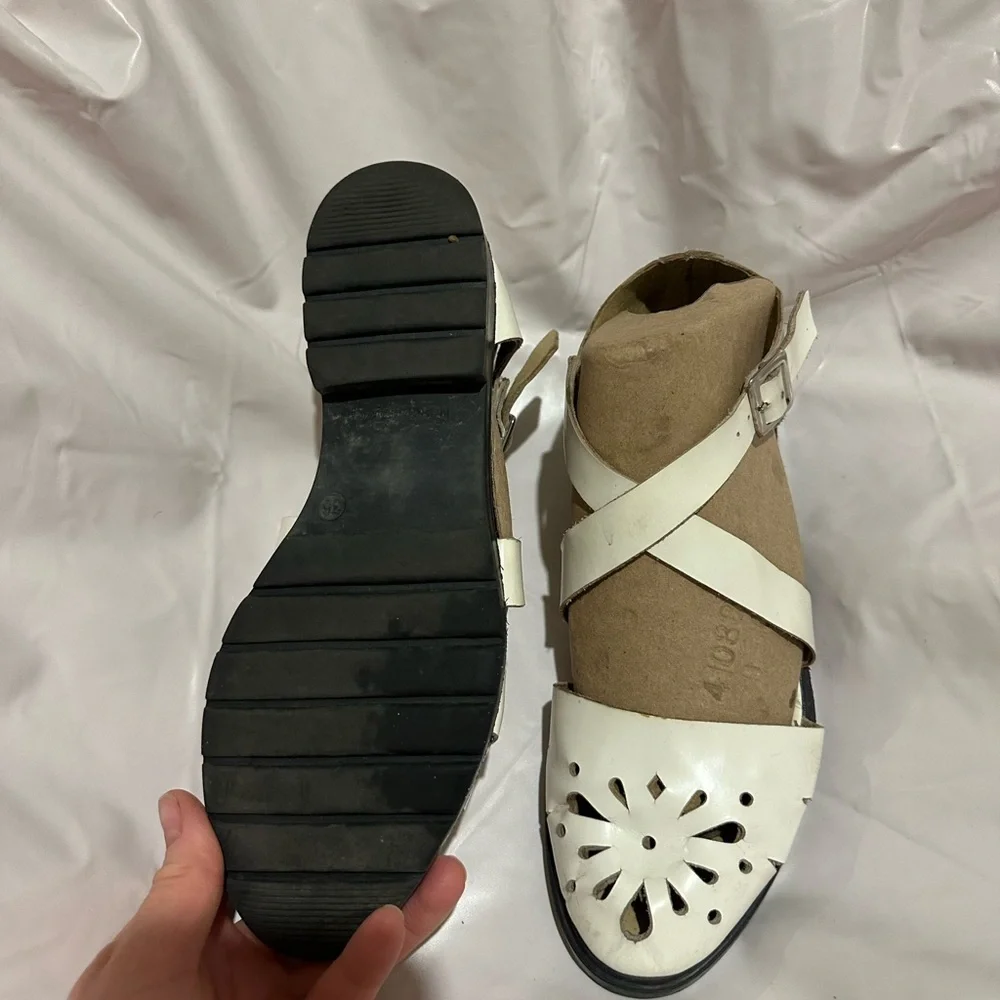 Women’s White Sandals - Picture 3 of 3